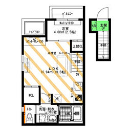 ライズ吹上 1LDKの間取図画像