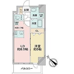 アステリ鶴舞テーセラ 1LDKの間取図画像