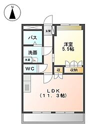 ウィスダム・J 1LDKの間取図画像