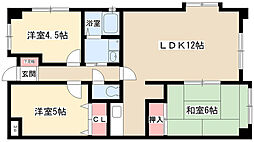 シャンポール新宿 3LDKの間取図画像