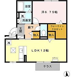ホープM3 1LDKの間取図画像