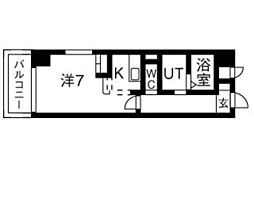グランパラシオ 1Kの間取図画像