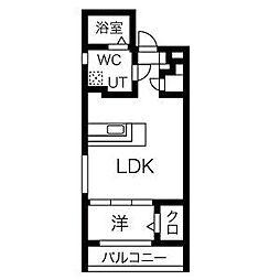 レジョイエ西高蔵駅 1LDKの間取図画像