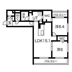 葵 2LDKの間取図画像