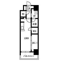 メイクスアート名駅WEST 1LDKの間取図画像
