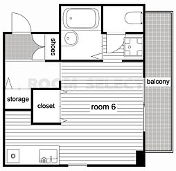 グランハート藤ケ丘 1Kの間取図画像