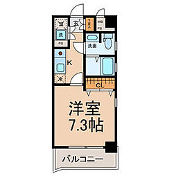 HILLHOUSE-3 1Kの間取図画像