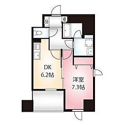 稲垣ビル栄ディアコート白川 1DKの間取図画像