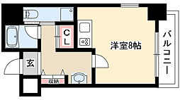 ル・ブルー鶴舞 1Kの間取図画像