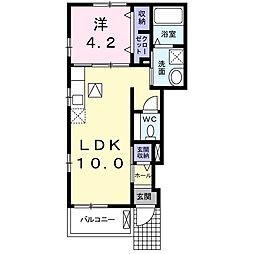 ラフィーネ・K 1LDKの間取図画像