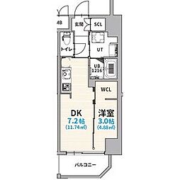 グランヴィア浄心 1SLDKの間取図画像