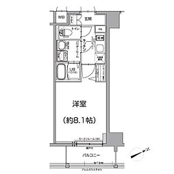 エスリード名古屋東別院 1Kの間取図画像