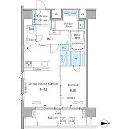 GRANDESPOIR東桜 1LDKの間取図画像