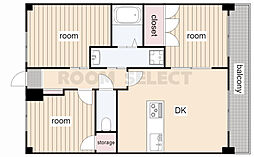 ベルルージュ上社 3LDKの間取図画像