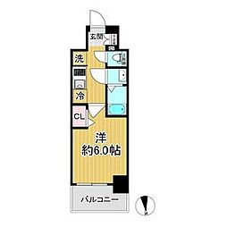 プレサンスNAGOYAシティオ 1Kの間取図画像