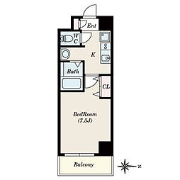 ニーズメゾン新栄 1Kの間取図画像