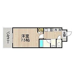 CITYSPIRE名古屋本陣 1Kの間取図画像
