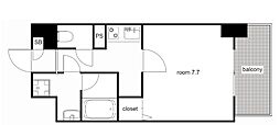 ResidenceYuki 1Kの間取図画像