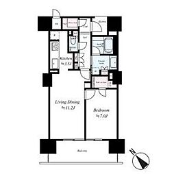 ローレルコート泉 1LDKの間取図画像