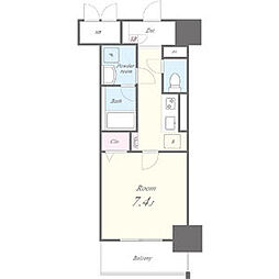 シャルマンソワレ名駅 1Kの間取図画像
