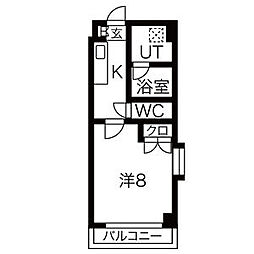 シテイライフ星ケ丘 1Kの間取図画像
