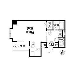 サンセイハイツ桜山 1Kの間取図画像