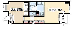 グランアベニュー栄 1LDKの間取図画像