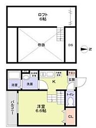 サンプレミオ十番町 ワンルームの間取図画像