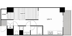 PetitFleur 1LDKの間取図画像