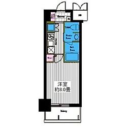 レジディア高岳 1Kの間取図画像