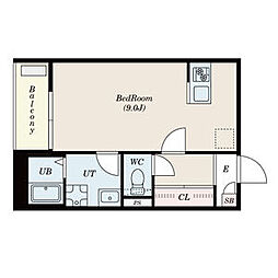 Patina御器所 ワンルームの間取図画像