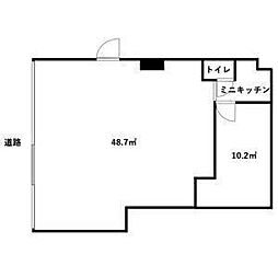 ルミエール芳野 ワンルームの間取図画像