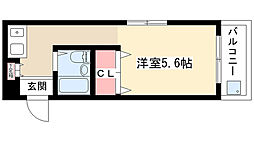 ジョイフル一社 1Kの間取図画像