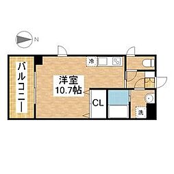 クレア桜山 ワンルームの間取図画像