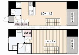 シエルブルー栄 1LDKの間取図画像