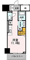 御幸レジデンス丸の内 ワンルームの間取図画像