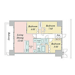 ラフィシア上前津 3LDKの間取図画像