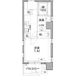 REGAROKANAYAMASta. 1Kの間取図画像