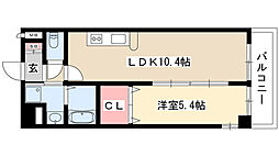 マイアトリア栄 1LDKの間取図画像