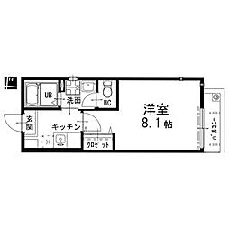 モンセジュール本山南 1Kの間取図画像