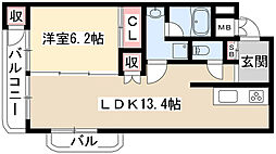 KouryuP&AHouse 1LDKの間取図画像