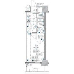 ディアレイシャス名古屋ステーション 1Kの間取図画像