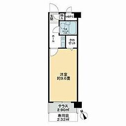 ライオンズマンション名大ウエスト 1Kの間取図画像