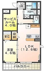 GR御器所 1SLDKの間取図画像