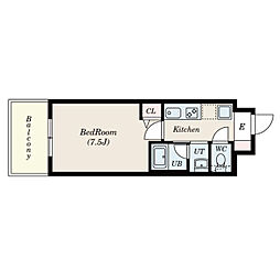 CITYSPIRE名古屋本陣 1Kの間取図画像