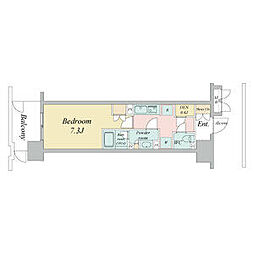 ラフィシア上前津 1Kの間取図画像