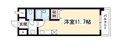 アーバンステージシャムロック ワンルームの間取図画像