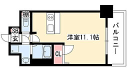 プレサンスTHEMOTOYAMA 1Kの間取図画像