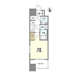インプルーブ鶴舞 1Kの間取図画像