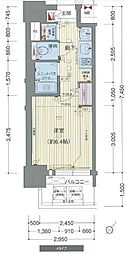 プレサンス名古屋STATIONビジュ 1Kの間取図画像